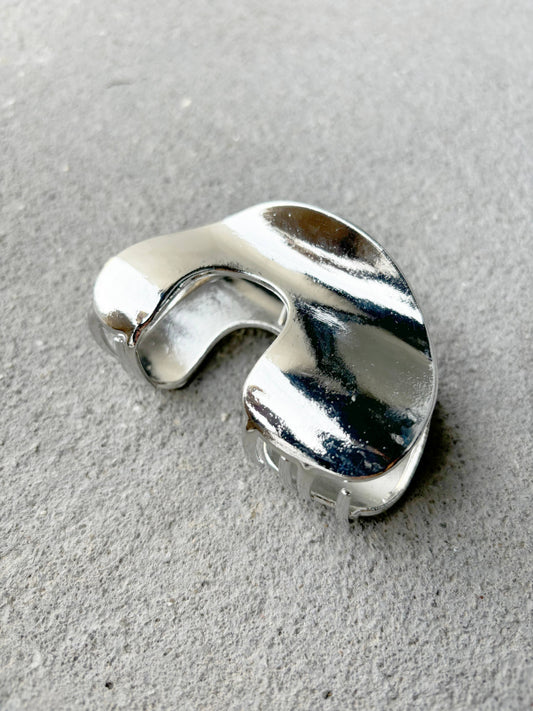ANGELS WHISPER : Colette Metal Hair Claw Clips - Silver