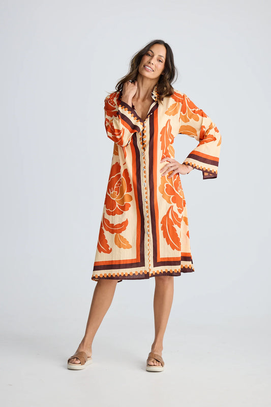 HOLIDAY : Stella Tuscan Palm - Shirt Dress