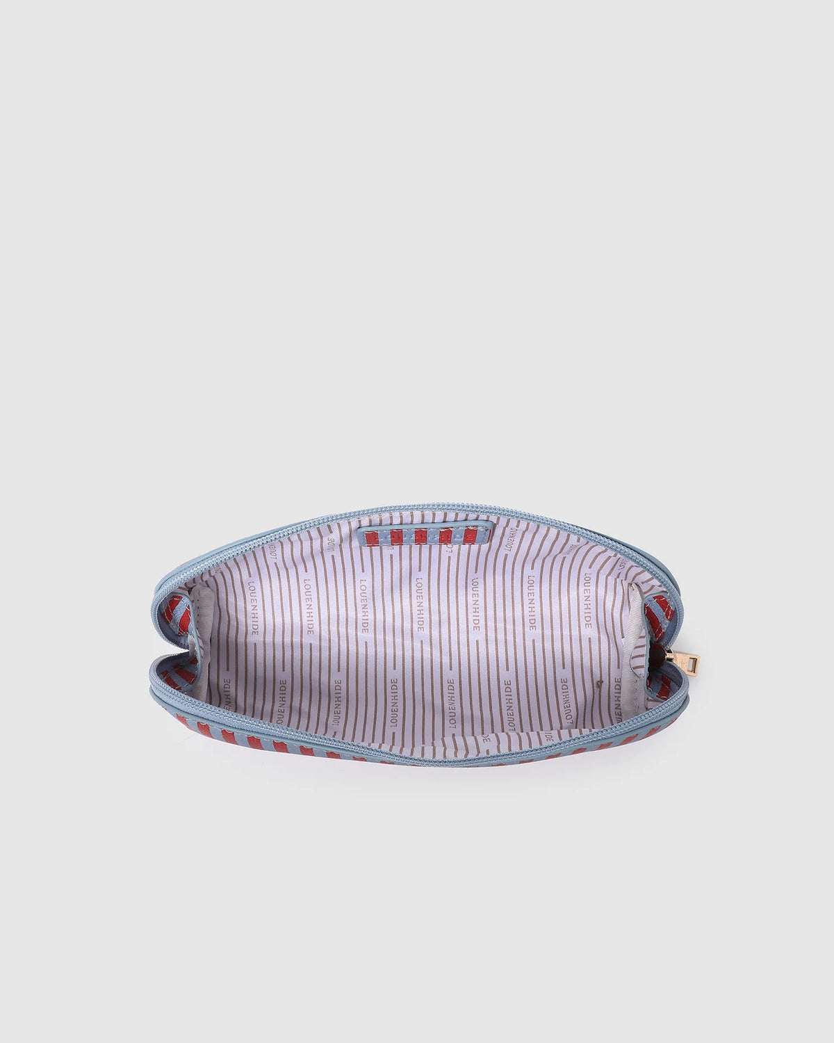 LOUENHIDE: Jayne Stripe Red/Sky Blue - Make-up Bag