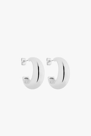 LIBERTE: Helena Silver Hoop - Earring