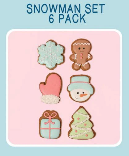 JUST SWEETS: Gingerbread Snowman Christmas Minis - Hand Piped  - 90g Pack