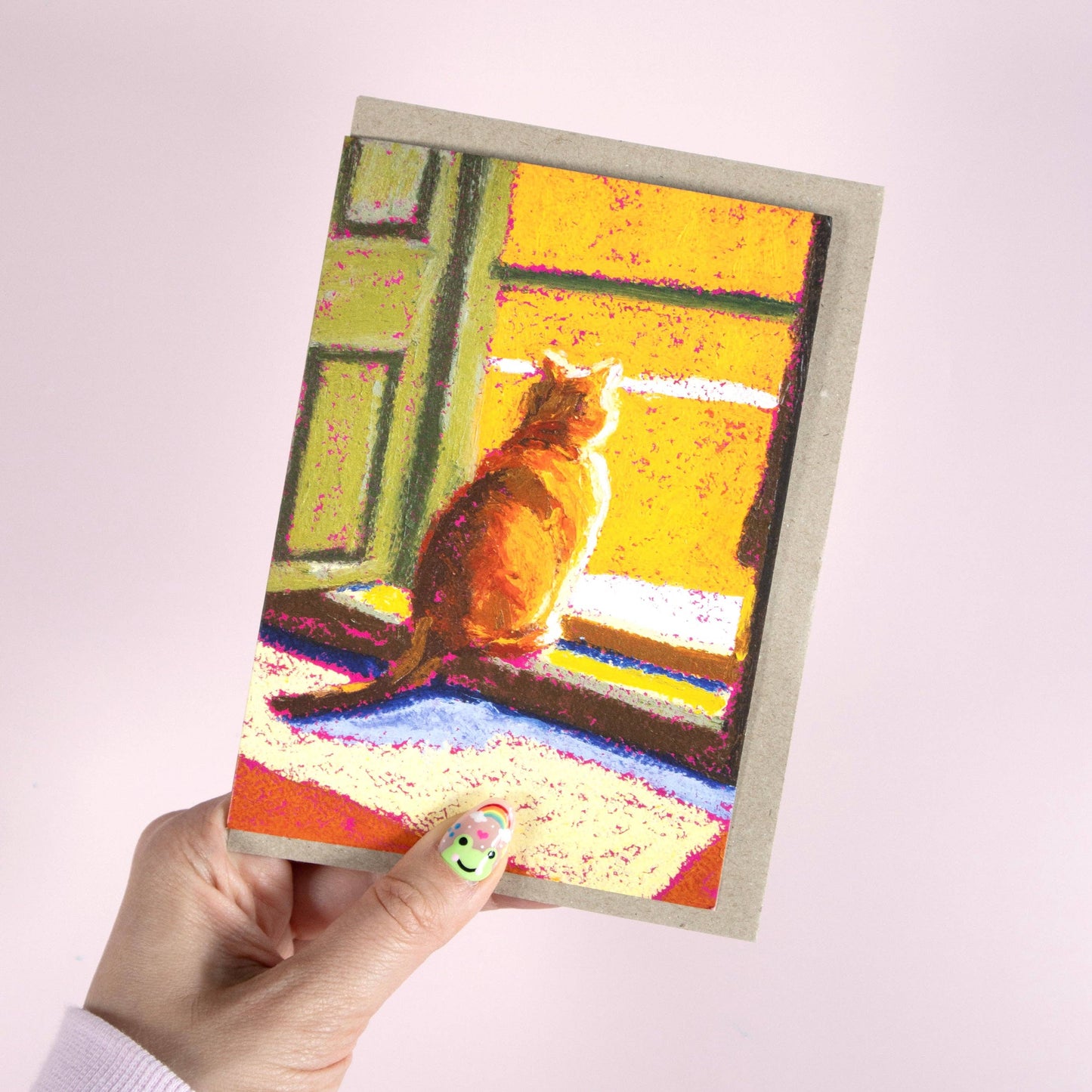 GREETING CARD : Julia Ockert - Sun Cat (Golden) Sympathy - Greeting Card