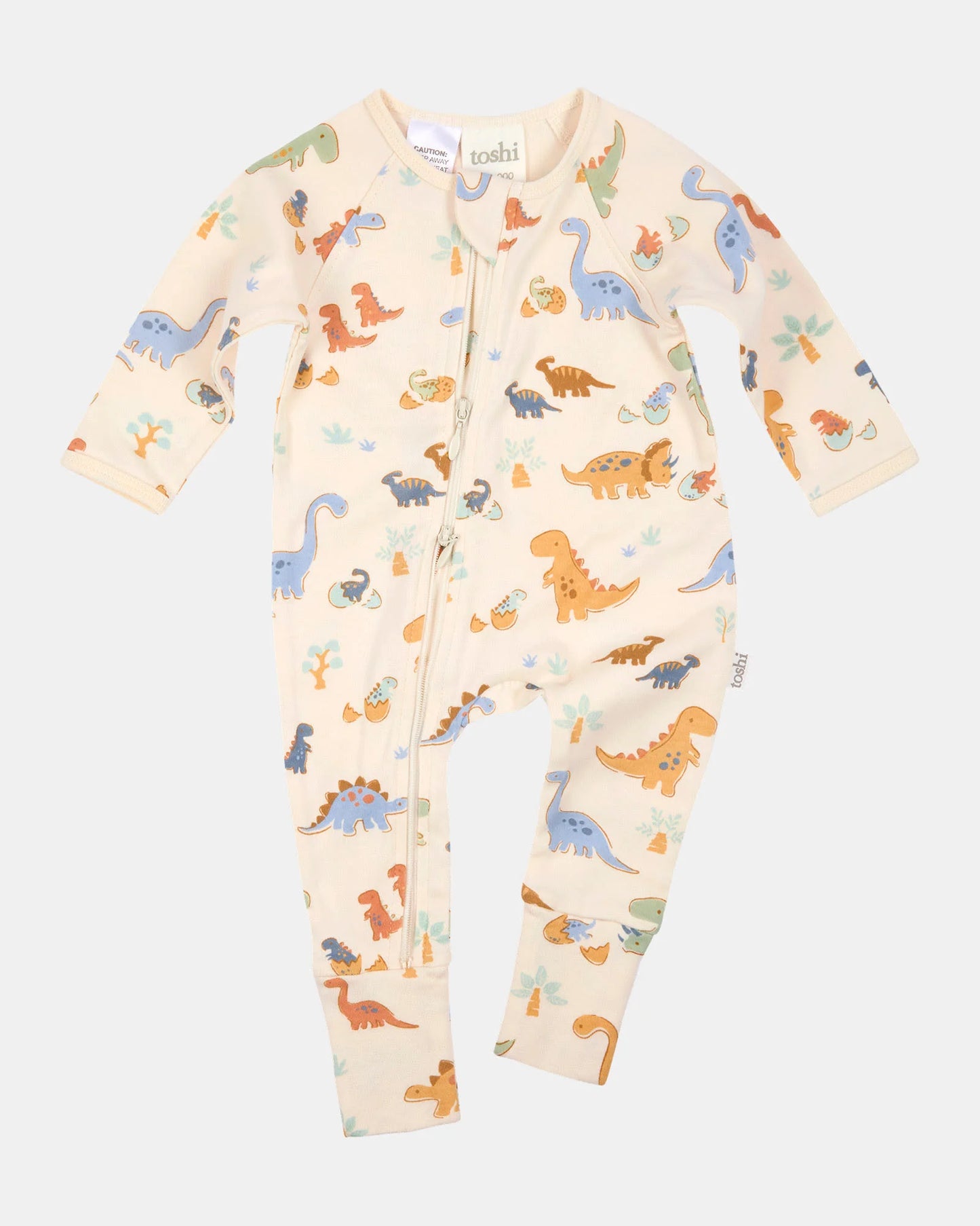 TOSHI :  L/S Classic Harvest Dino Bubs - Onesie