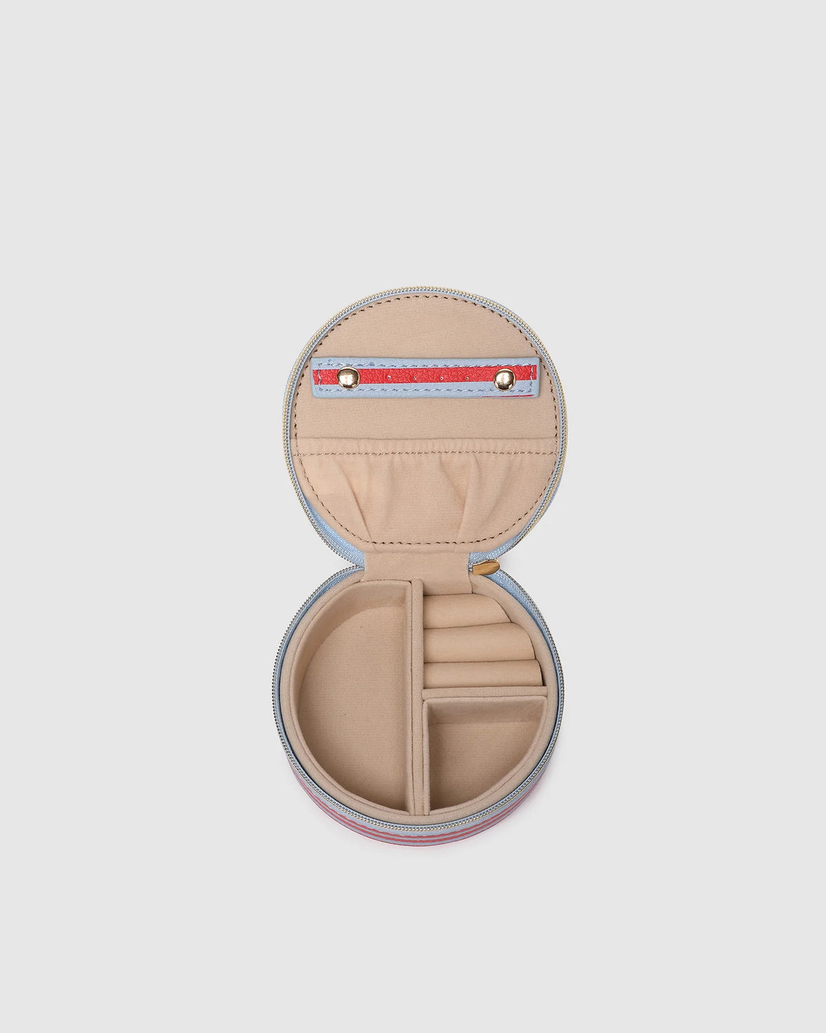 LOUENHIDE: Sisco Stripe Red/Sky Blue - Jewellery Box
