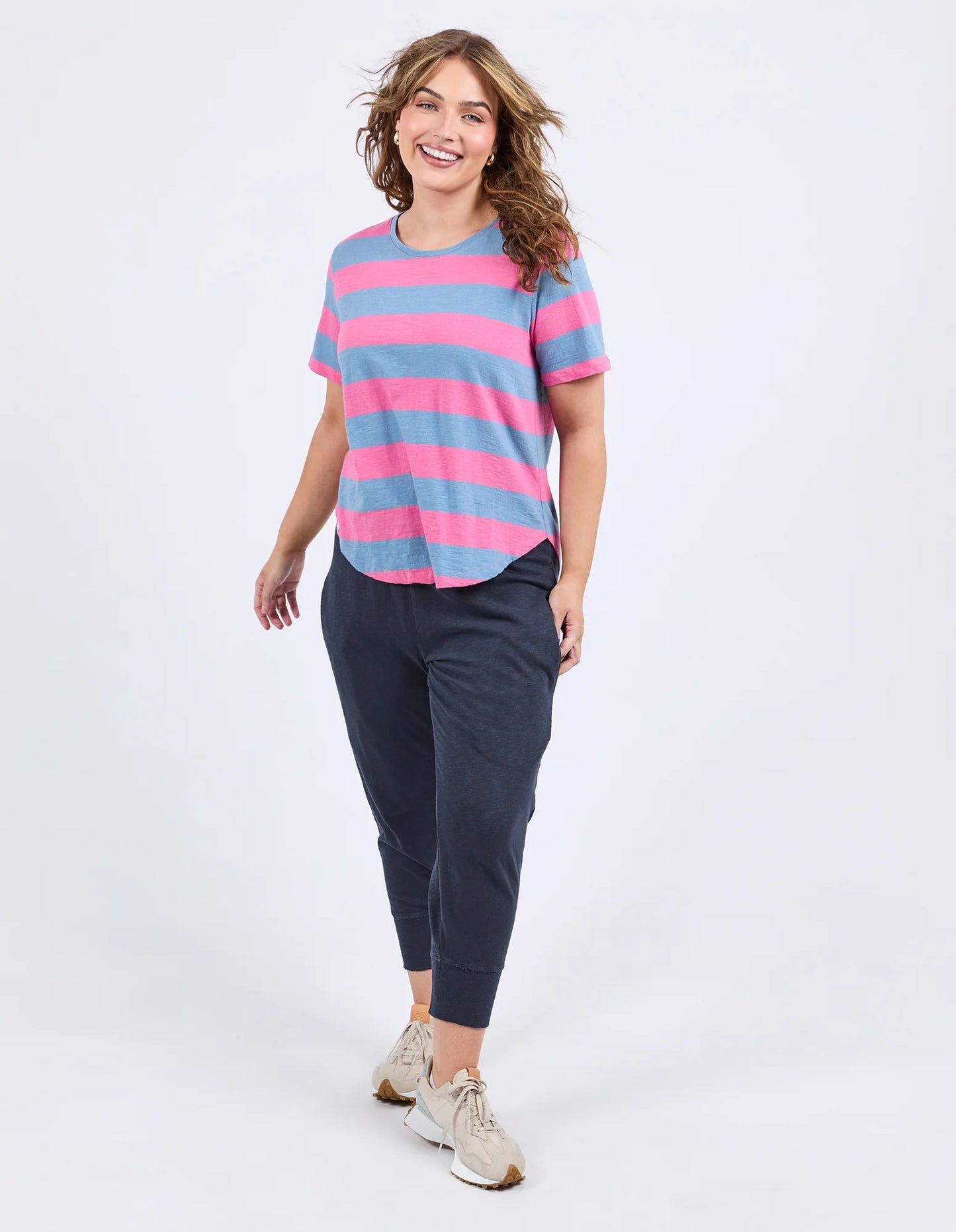 ELM : Spritz Pink/Blue Stripe - Tee