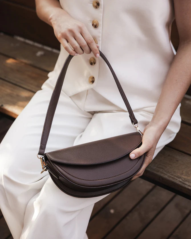 LOUENHIDE : Cindy Shoulder Bag - Chocolate