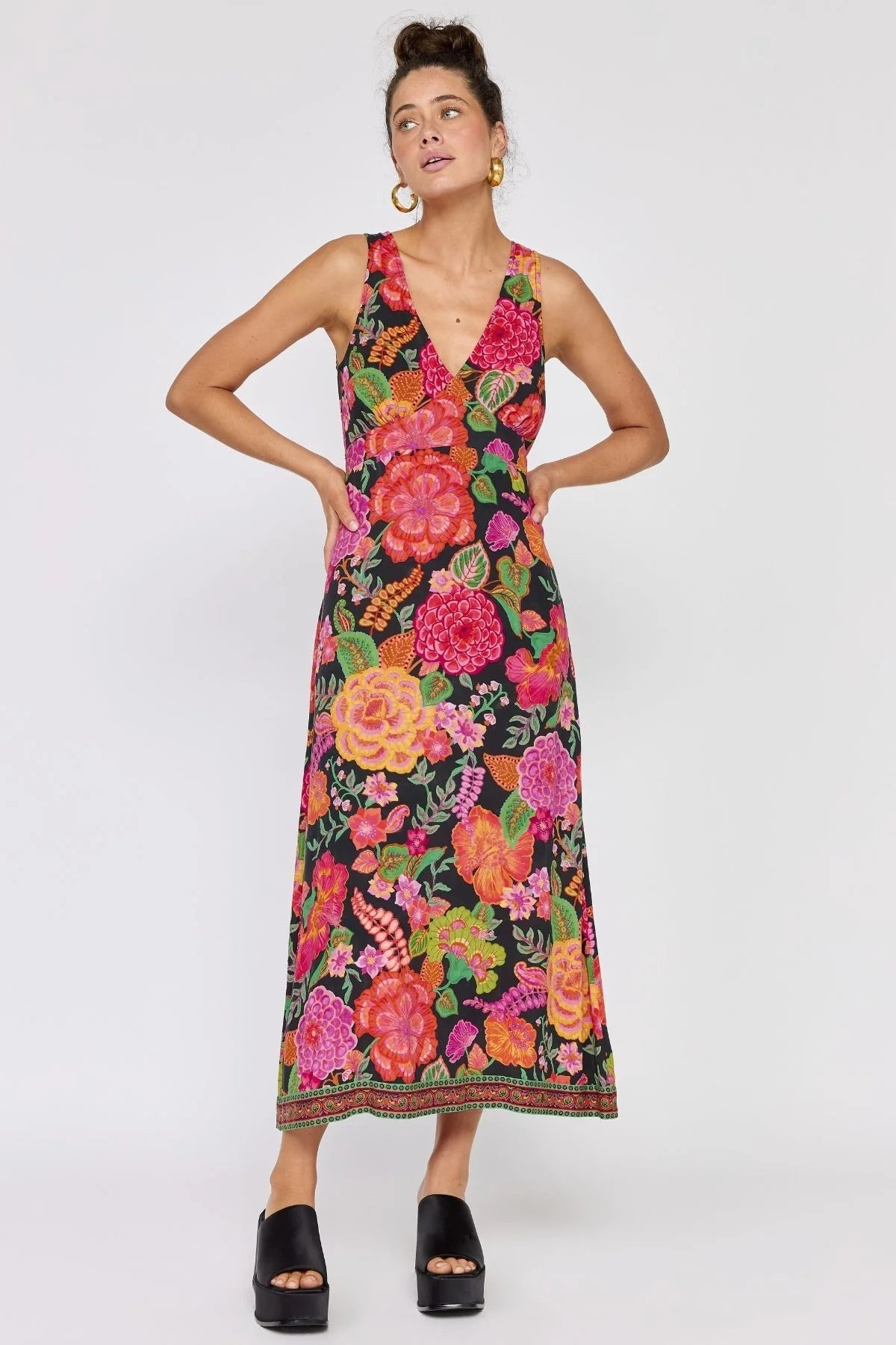 NINE LIVES BAZAAR : Marley Midi Dress - Paprika