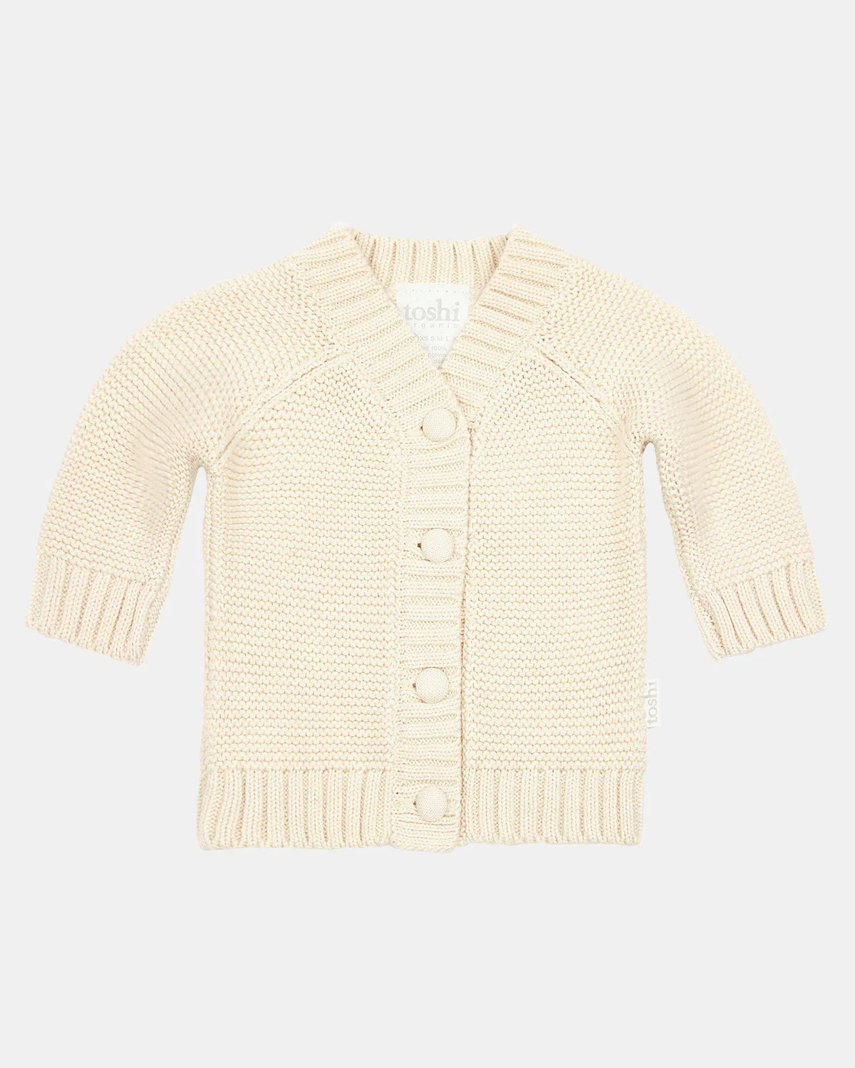 TOSHI : Organic Cardigan Andy - Feather