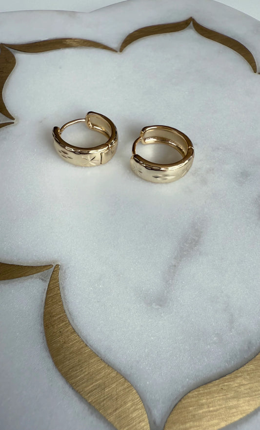 TUNIK: Midnight Stars Huggie Gold - Earrings