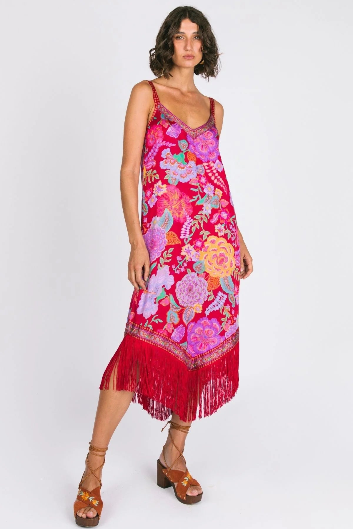 NINE LIVES BAZAAR : Holly Midi Dress - Royal Rouge