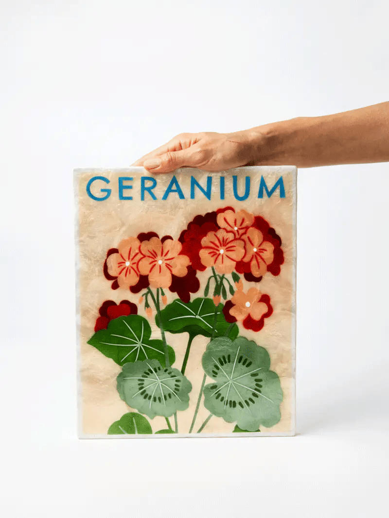 JONES & CO : Geranium Market - Wall Art