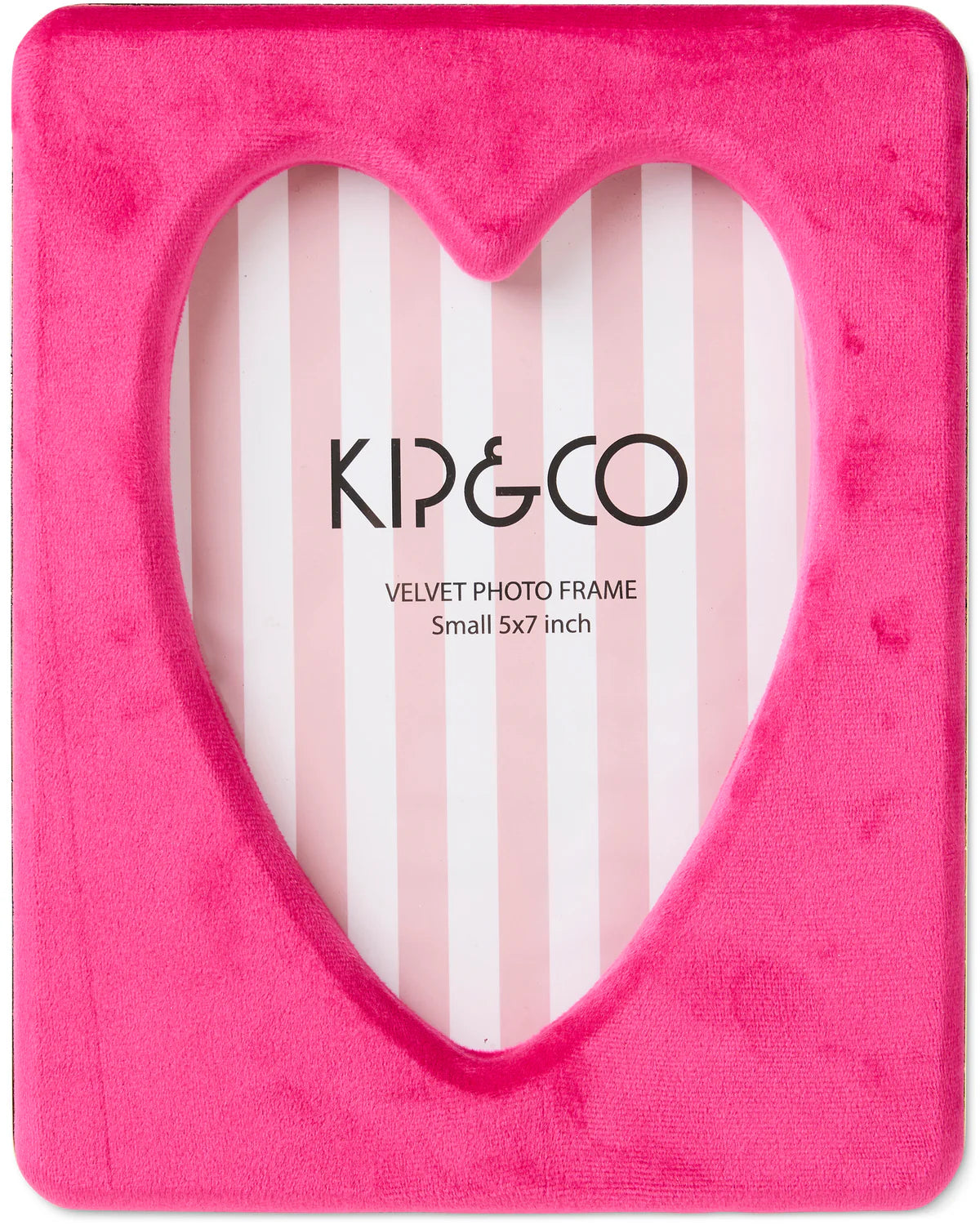 KIP & CO : Desert Pink Heart Velvet 4 x 6 - Photo Frame