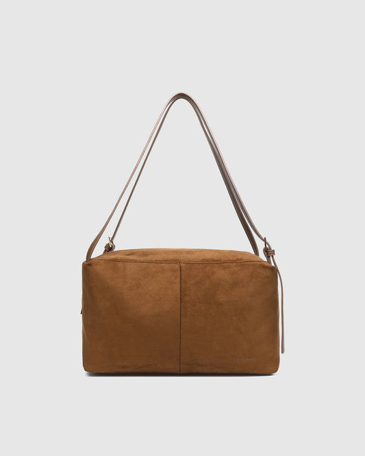 LOUENHIDE : Marissa Suedette Cognac - Shoulder Bag
