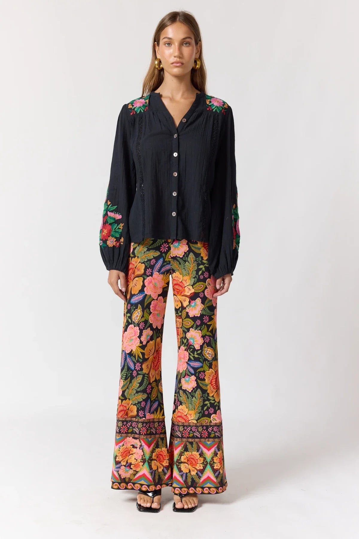 NINE LIVES BAZAAR : Carnival Clover Noche - Blouse
