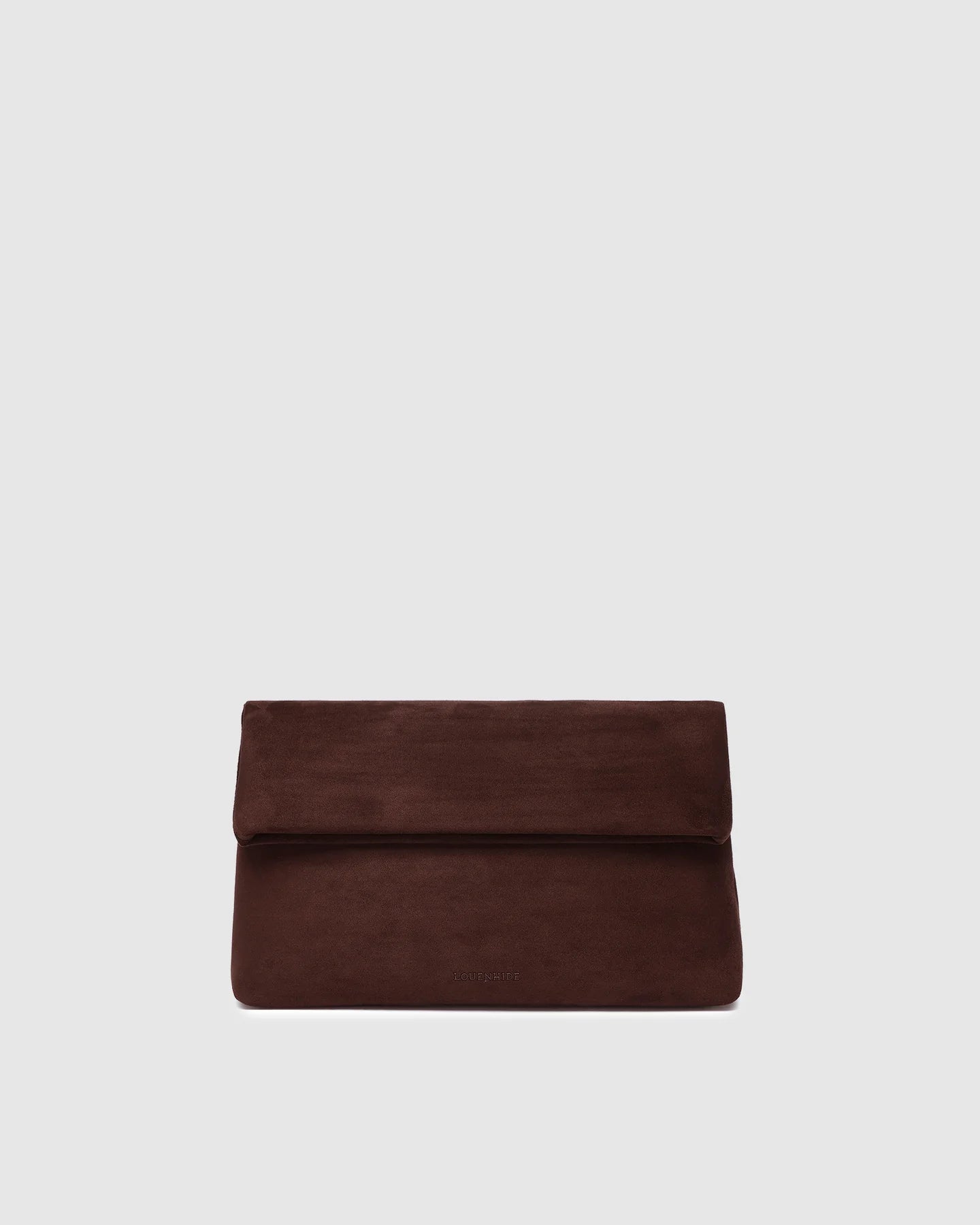 LOUENHIDE : Luka Suedette Chocolate - Clutch