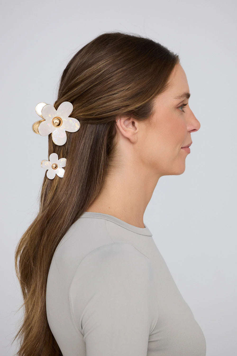 HOLIDAY LIFE : Flora Set of 2 Cream - Hair Claw