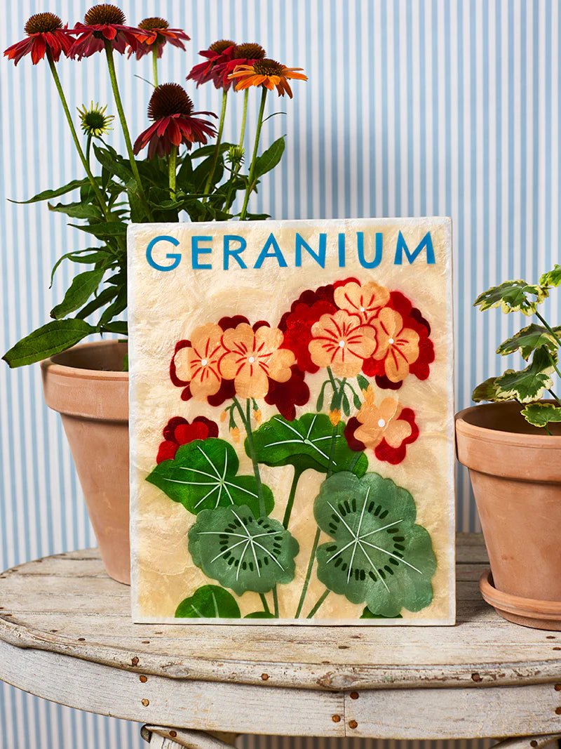 JONES & CO : Geranium Market - Wall Art