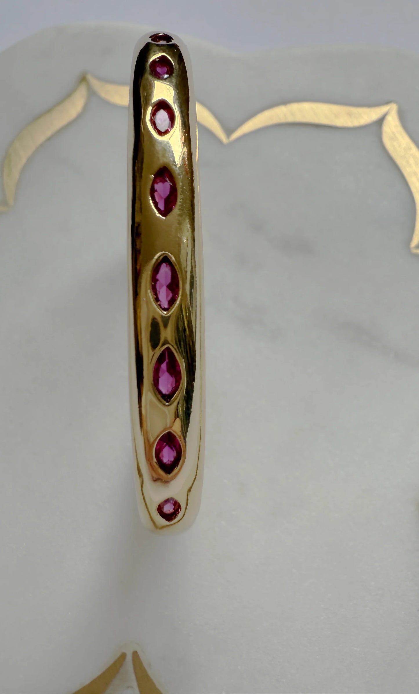 TUNIK : The Tunik Pink Stone Cuff - Bracelet