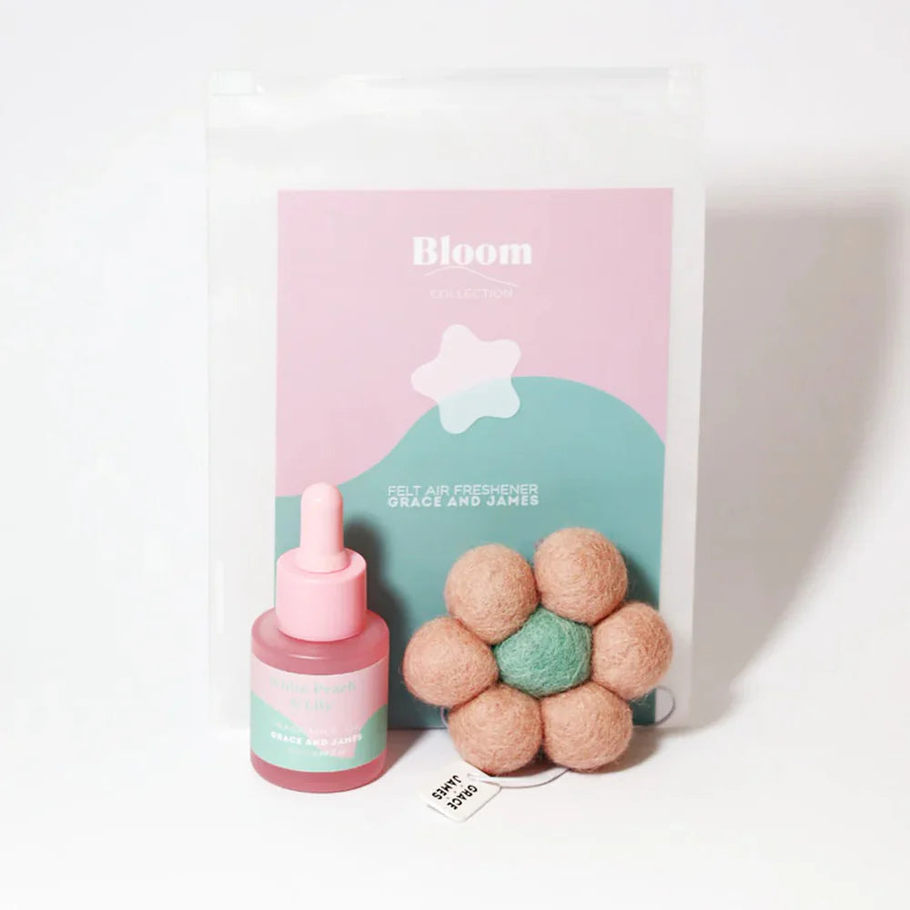 GRACE & JAMES: Bloom Collection - White Peach & Lily - Air Freshener