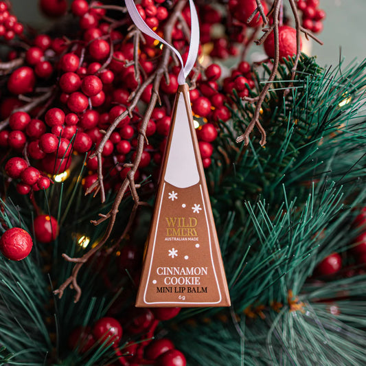 WILD EMERY : Cinnamon Cookie Mini Lip Balm Ornament