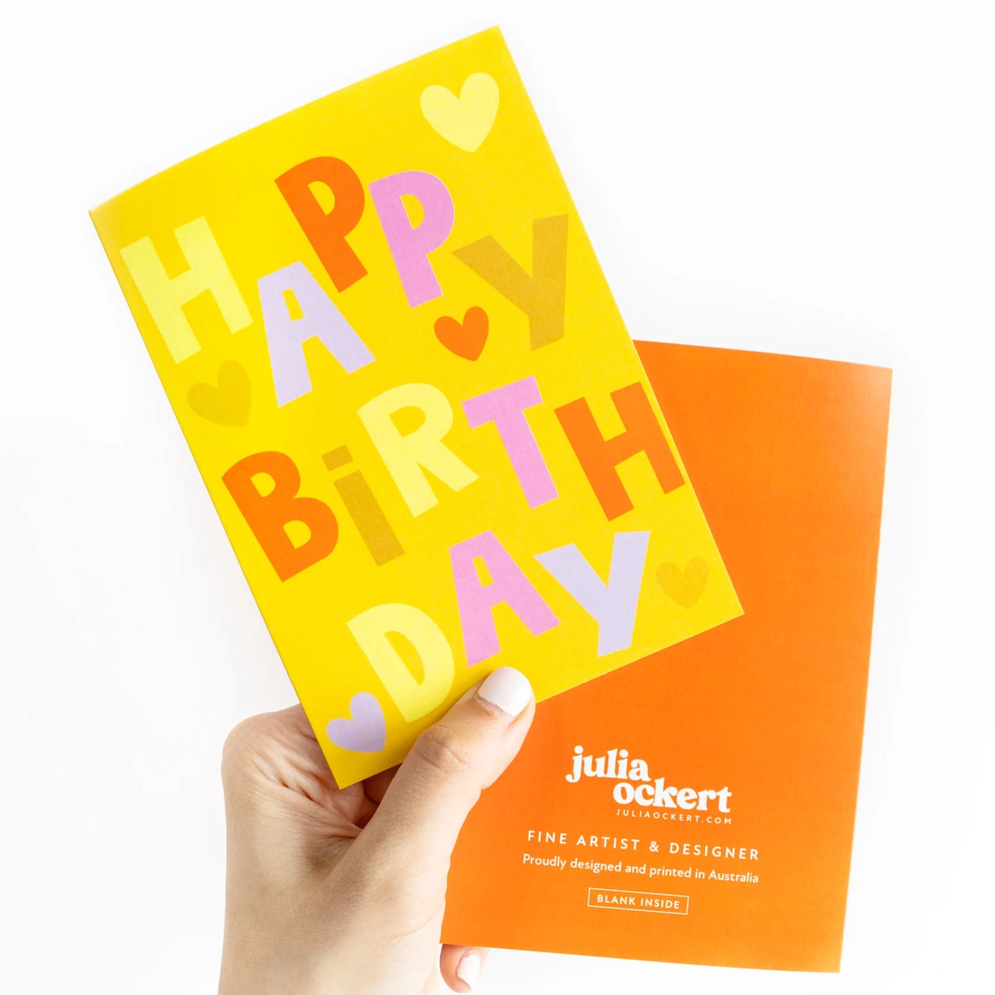 GREETING CARD : Julia Ockert - Yellow Happy Birthday - Greeting Card
