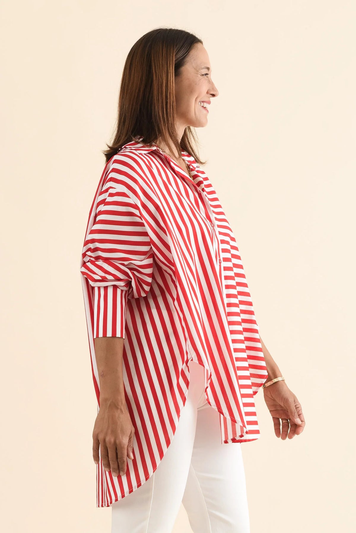 BRAVE + TRUE : Homestead Cherry Stripe - Shirt