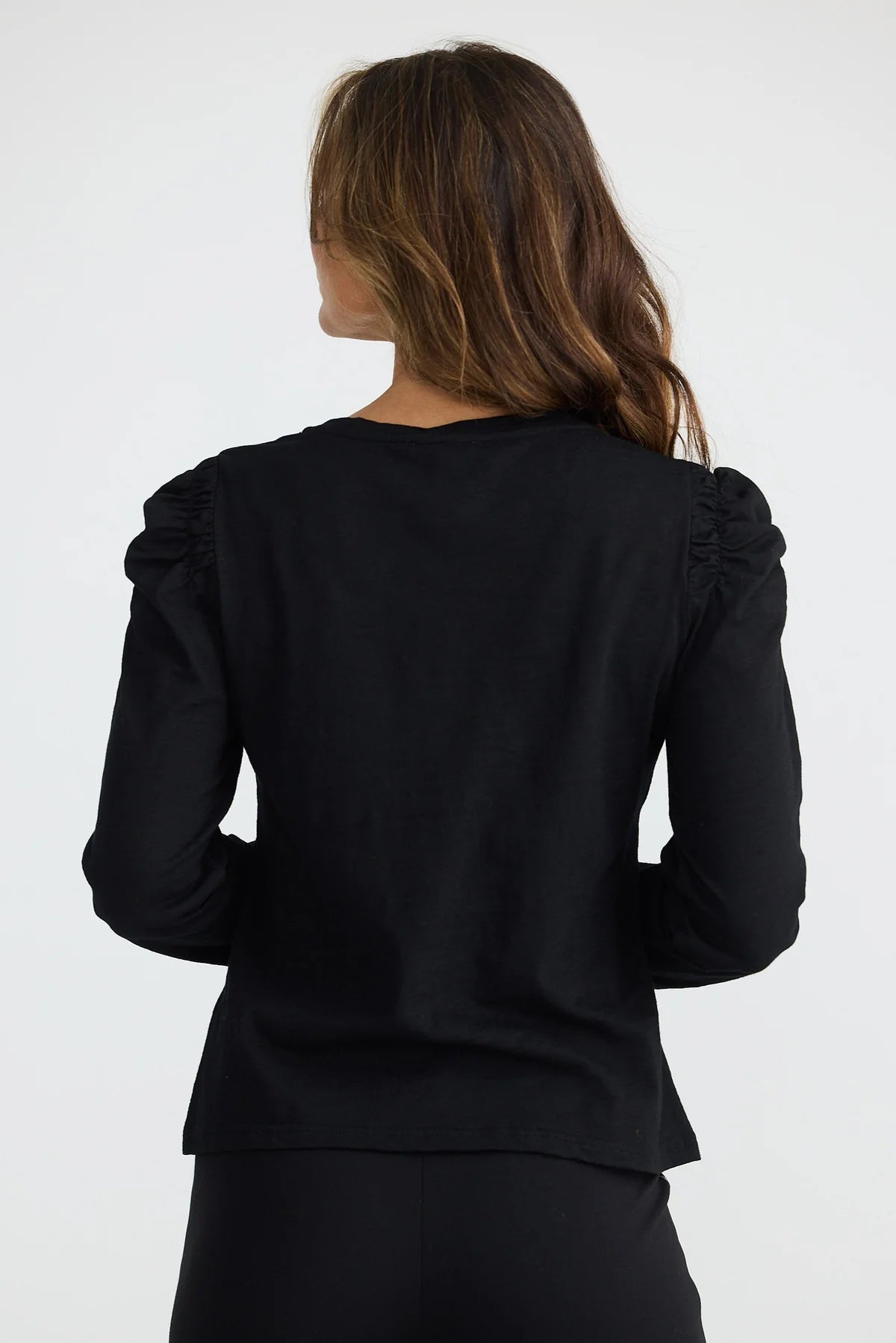 BRAVE+TRUE: Felicity Black Long Sleeve - Top