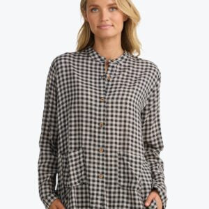 THE SHANTY CORPORATION : Mateo Blouse - Natural W Black Check