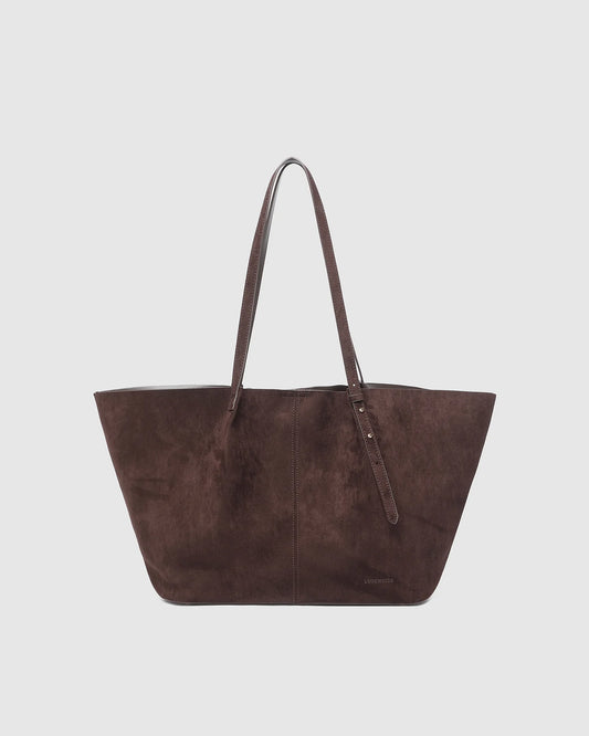 LOUENHIDE : Sawyer Suedette Chocolate - Tote Bag