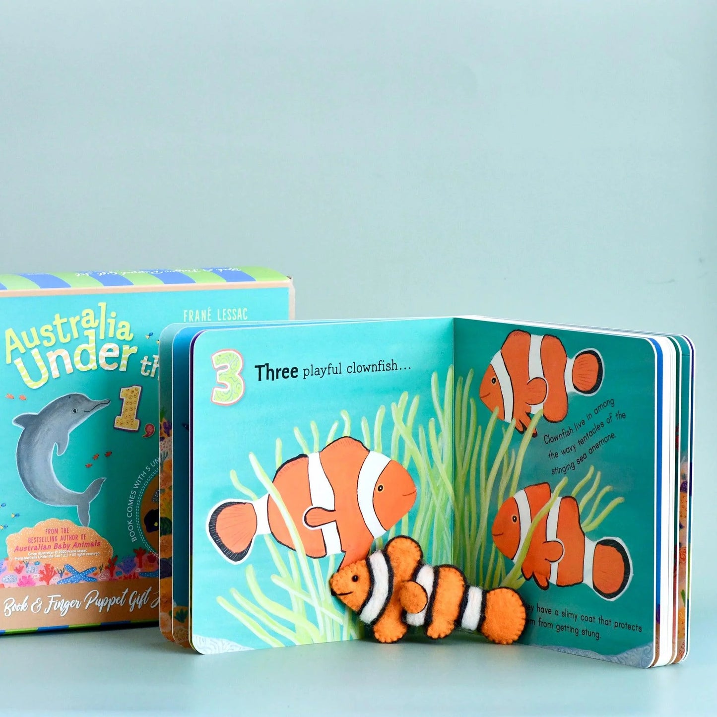 Tara Treasures : Australia Under The Sea by Fran Lessac - Book and Finger Puppet Set