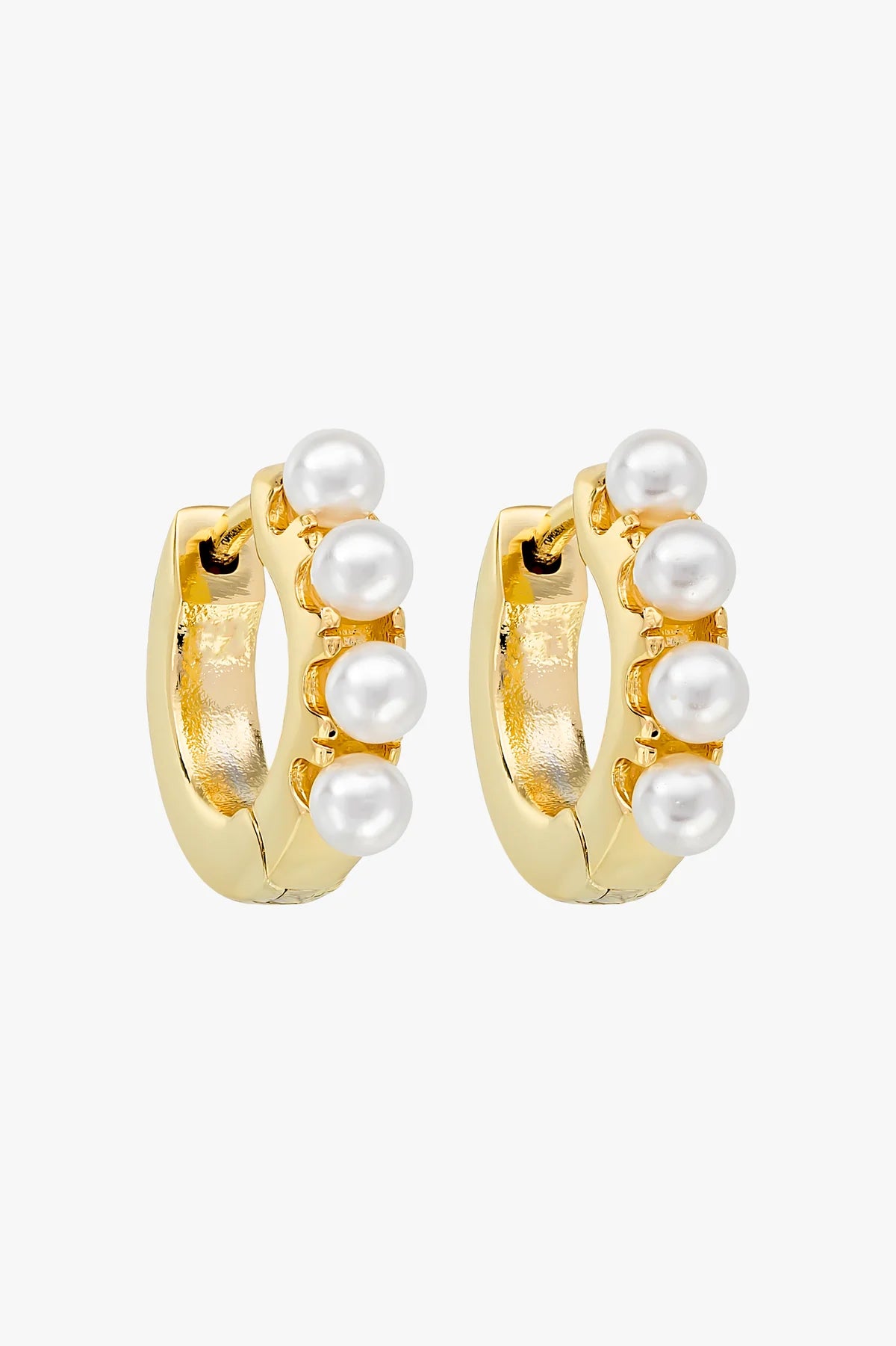 LIBERTE: Perla Gold Huggie - Earring