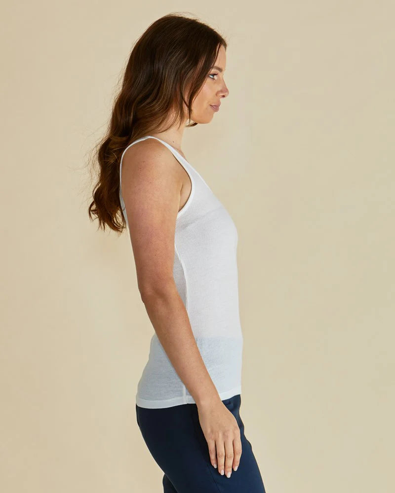 BETTY BASICS : Tiana Tank - White