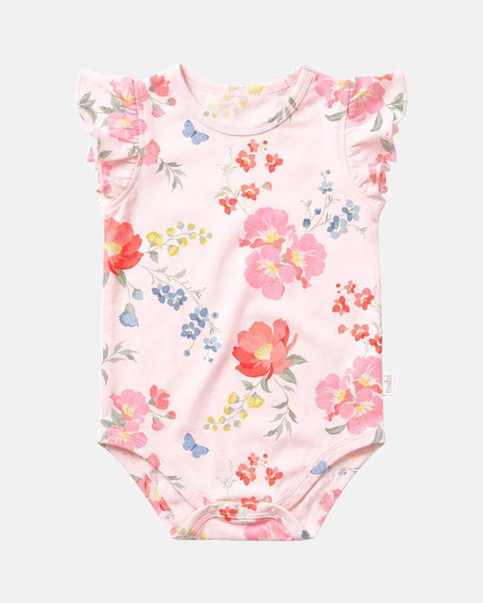 TOSHI : S/S Wild Garden Arcadia Frill - Onesie