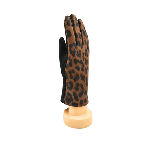 TAYLOR HILL : Camel Luxe Leopard - Gloves
