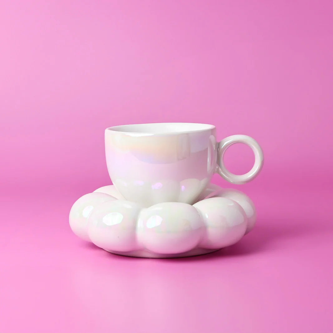 SAGE & COOPER : Lottie Mug & Saucer Set - Pearl