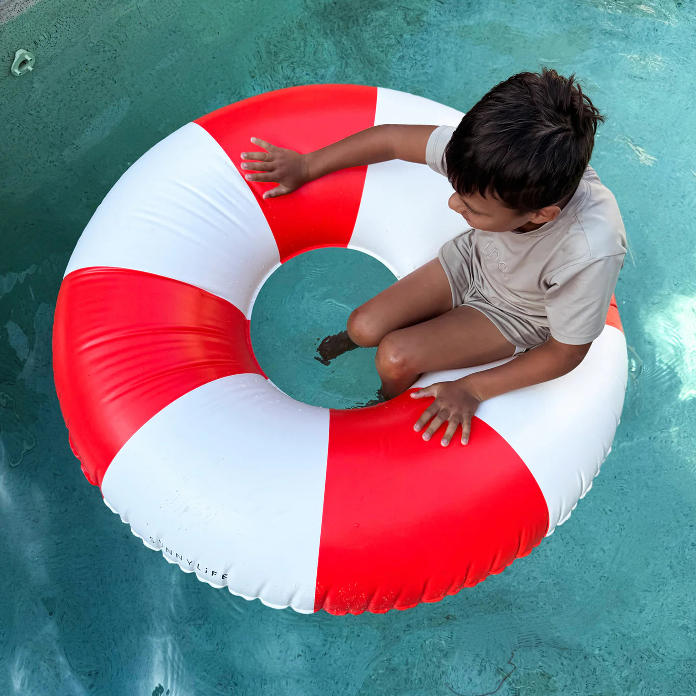 SUNNYLIFE : Tomato Red Stripe - Tube Pool Ring