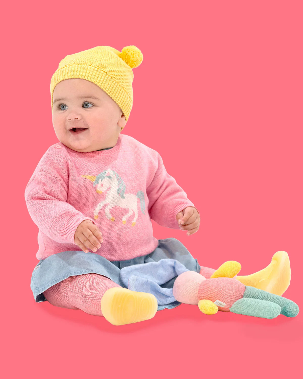TOSHI : Organic Beanie Snowy - Banana