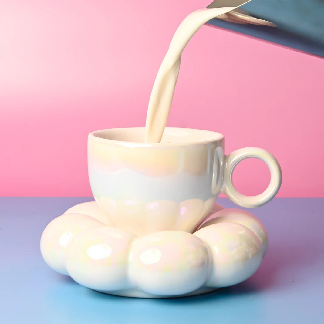 SAGE & COOPER : Lottie Mug & Saucer Set - Pearl