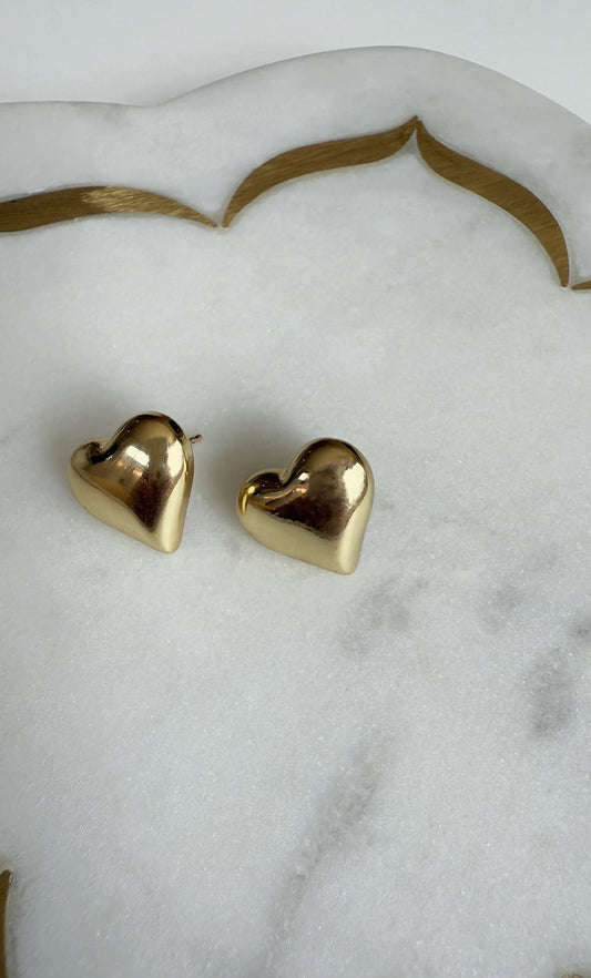 TUNIK: Pop Heart Stud Gold - Earrings