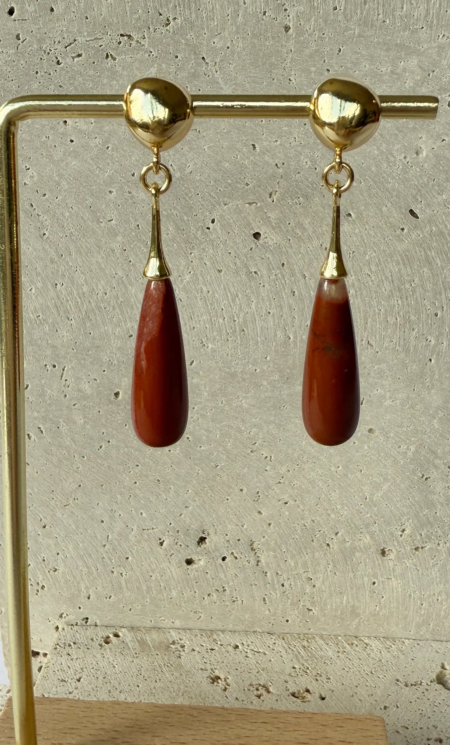 TUNIK : Wanderlight Carnelian Precious Stone Drop - Earrings