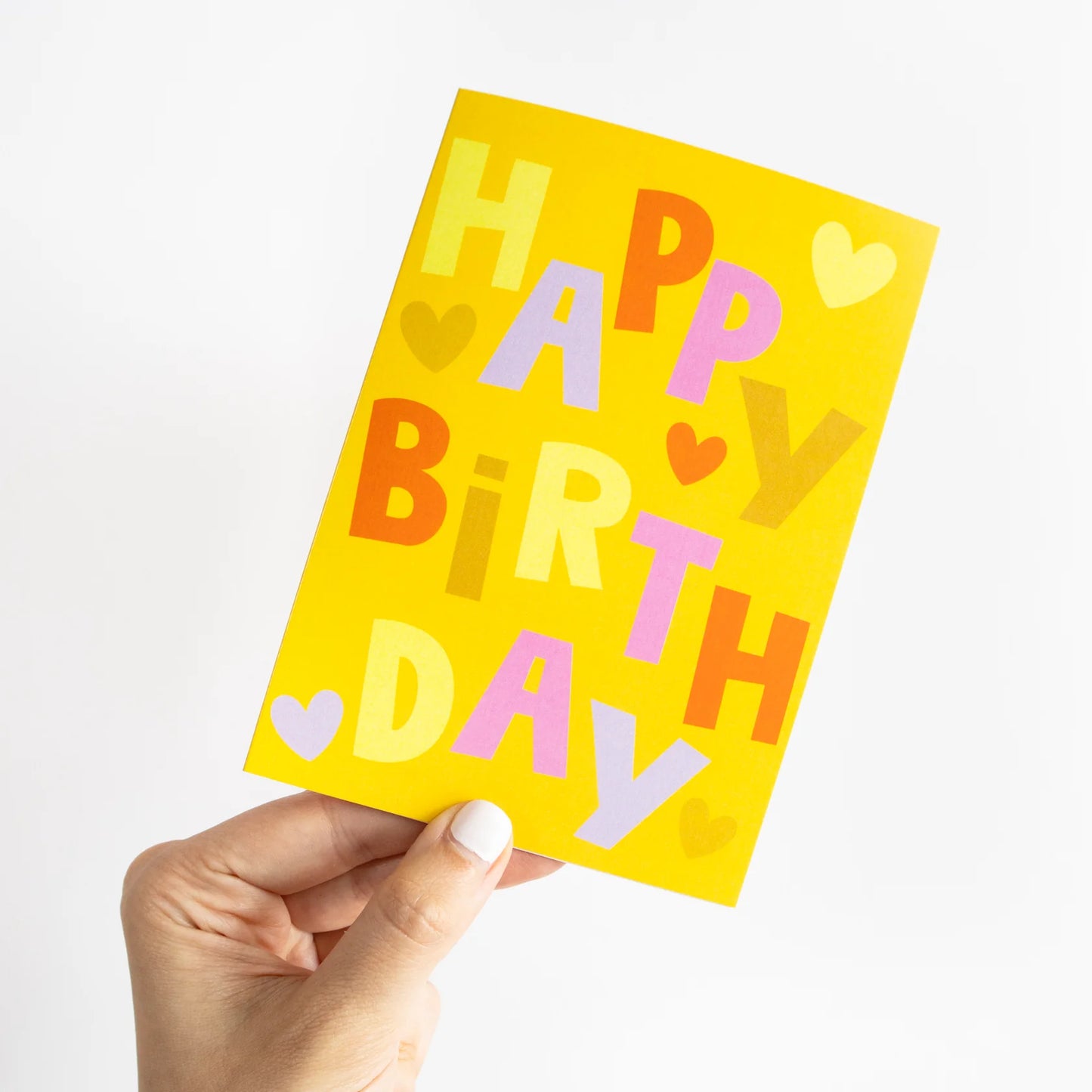 GREETING CARD : Julia Ockert - Yellow Happy Birthday - Greeting Card