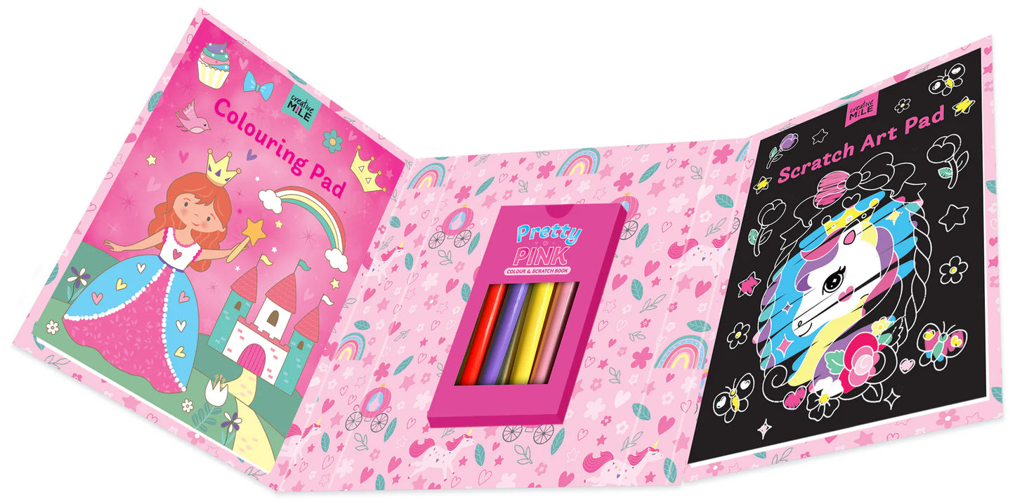 BOOKS : Pretty Pink Colour & Scratch Book