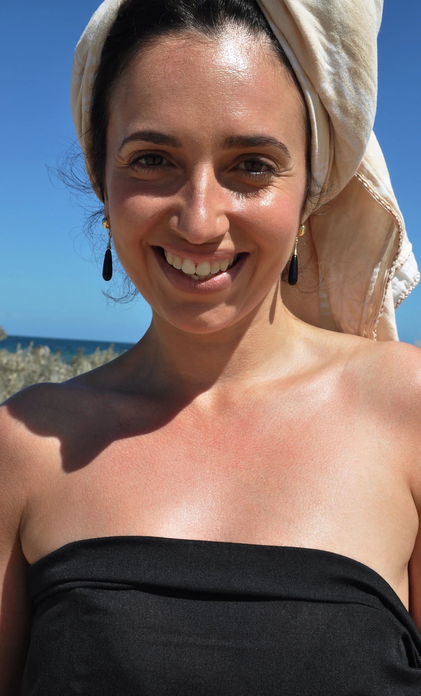 TUNIK : Wanderlight Onyx Precious Stone Drop - Earrings