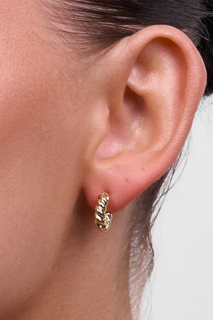 LIBERTE: Phoebe Gold Rope Hoop - Earring
