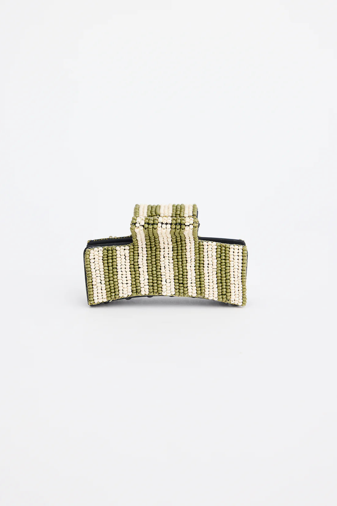 HOLIDAY LIFE : Ainsley Beaded Hair Claw - Olive