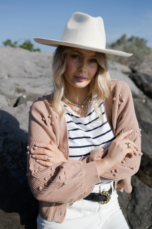 THRD LABEL : Bowie Bobble Knit - Sand