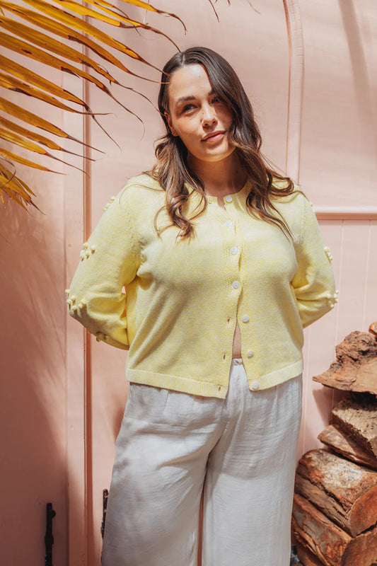 THRD LABEL: The Camellia Cardigan - Lemoncello