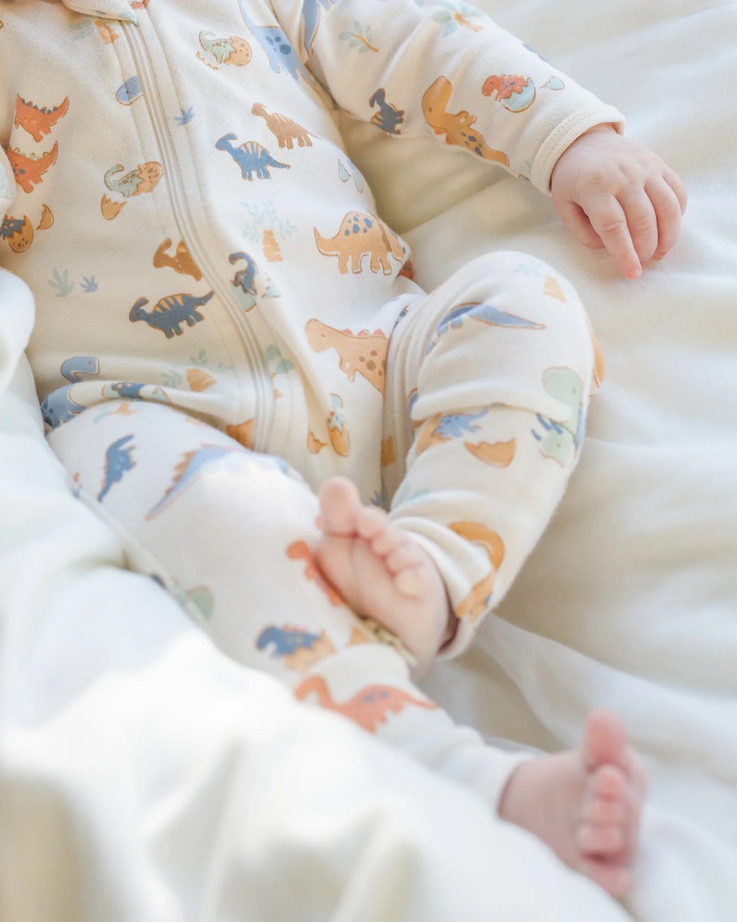 TOSHI :  L/S Classic Harvest Dino Bubs - Onesie