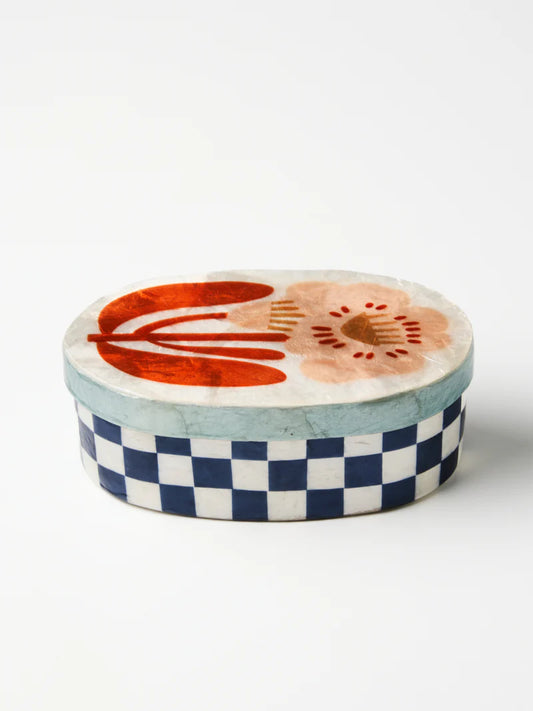 JONES & CO : Flower Paradis Navy Large Box