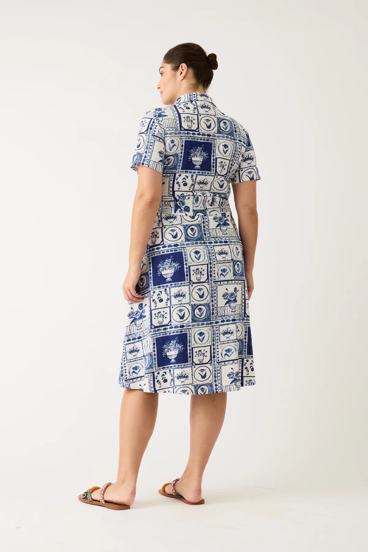 NANCYBIRD: Vera Short Sleeve Lyon Tile - Dress